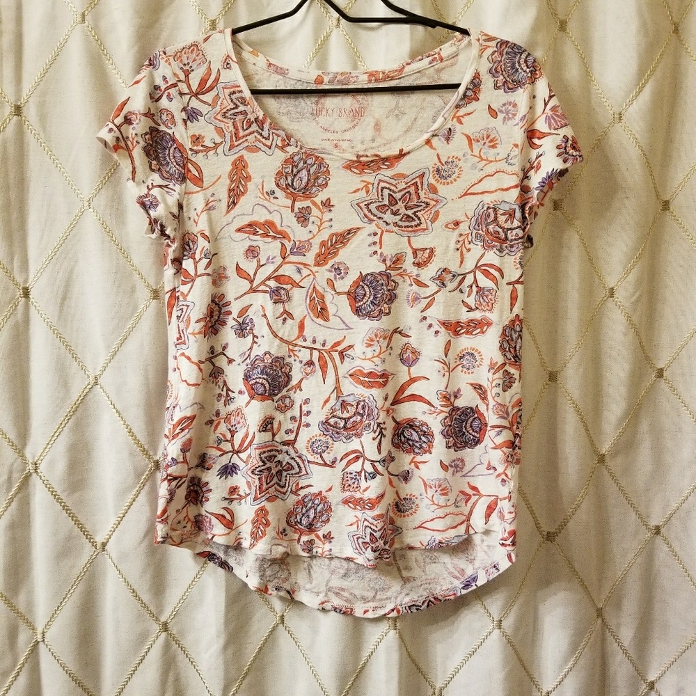 Relaxed fit floral tee